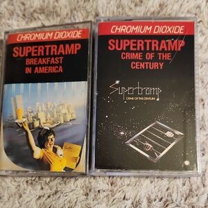 Supertramp Cassette Tapes - Breakfast in America & Crime of the Century